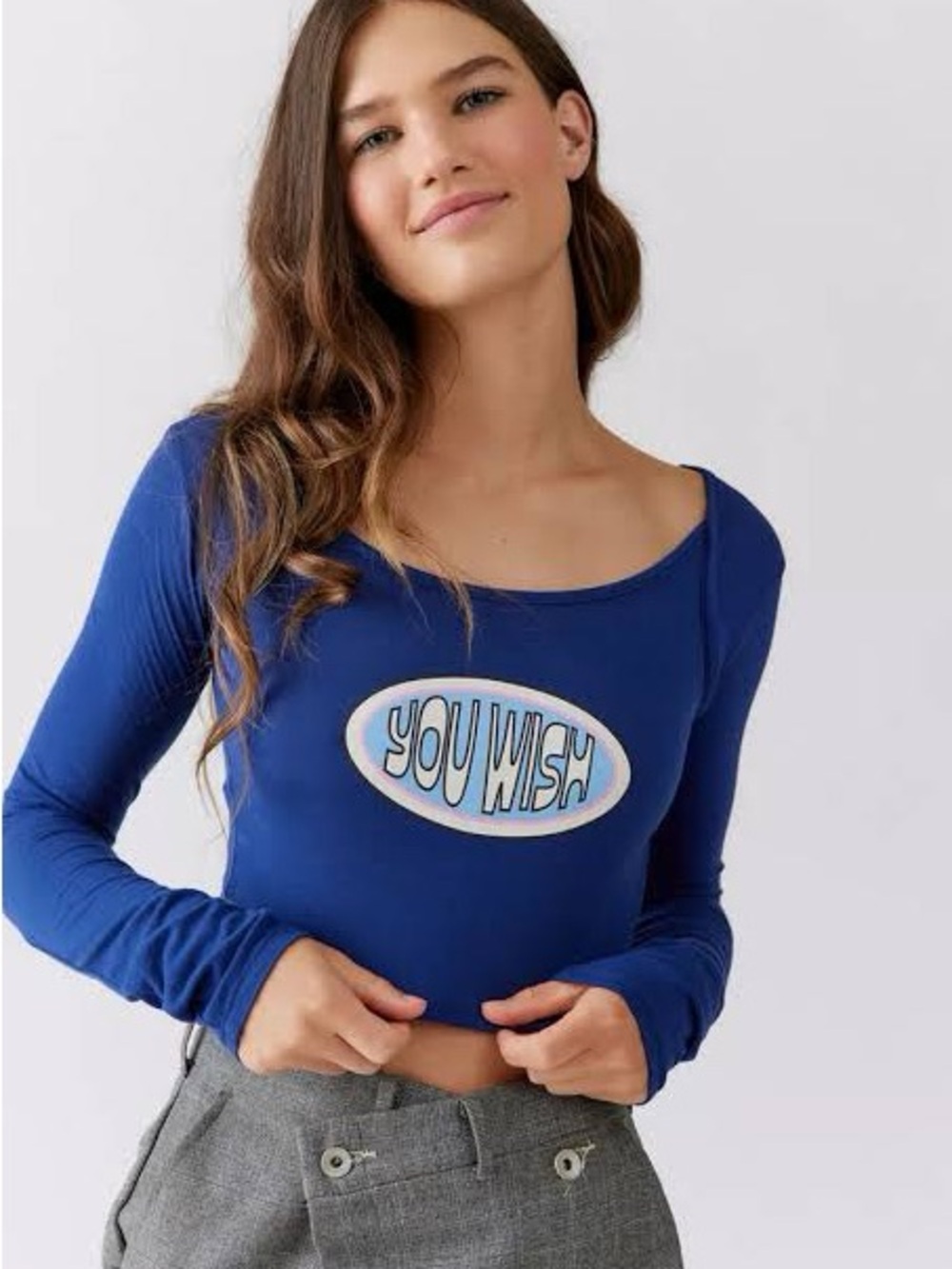 Urban Outfitters Long-Sleeve Graphic "You Wish" Tee